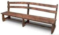 скамья №13 180х60х45 см массив сосны старение, палисандр, ирб