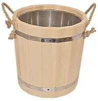 ведро "емеля" 20л, с нержавеющей вставкой, банный эксперт