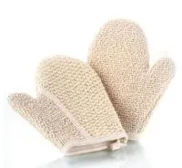 мочалка из рами (варежка белая), брилантине