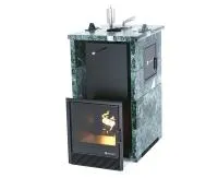 печь для бани изистим сочи м2 premium в трехстор. кожухе из змеевика закр. верх бок.вход слева