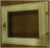 окно для бани деревянное 0,4х0,5 м, банный перец