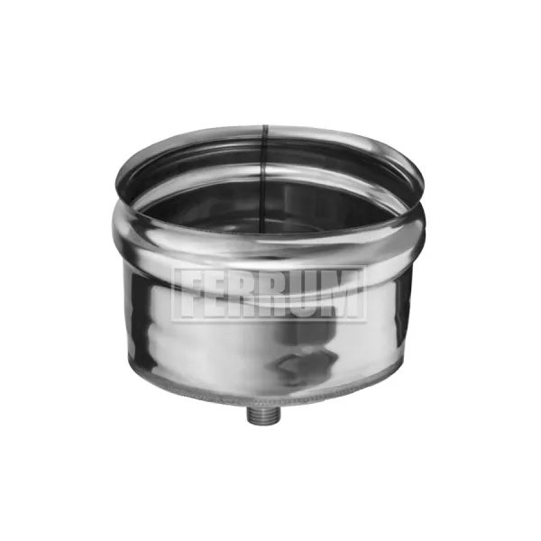 заглушка феррум м внешняя нержавеющая (430/0,5 мм) ф120 с конденсатоотводом